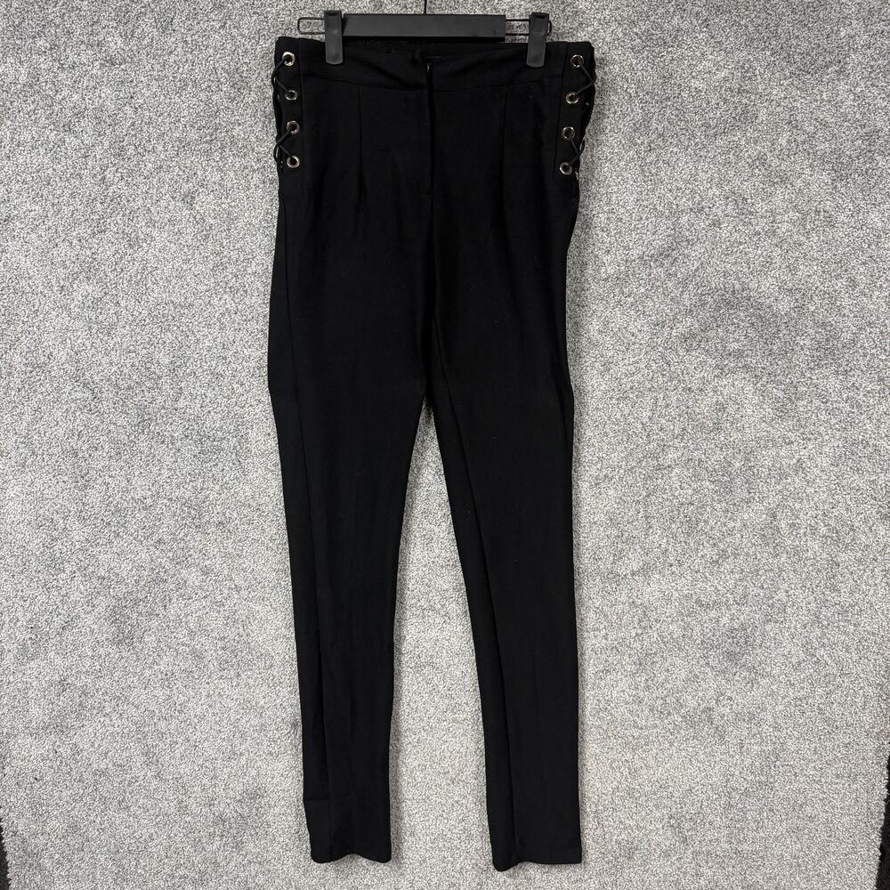 Golbary Dress Pants 36 29x31 Lace Up Minimalist Goth Office Siren Corporate Core
